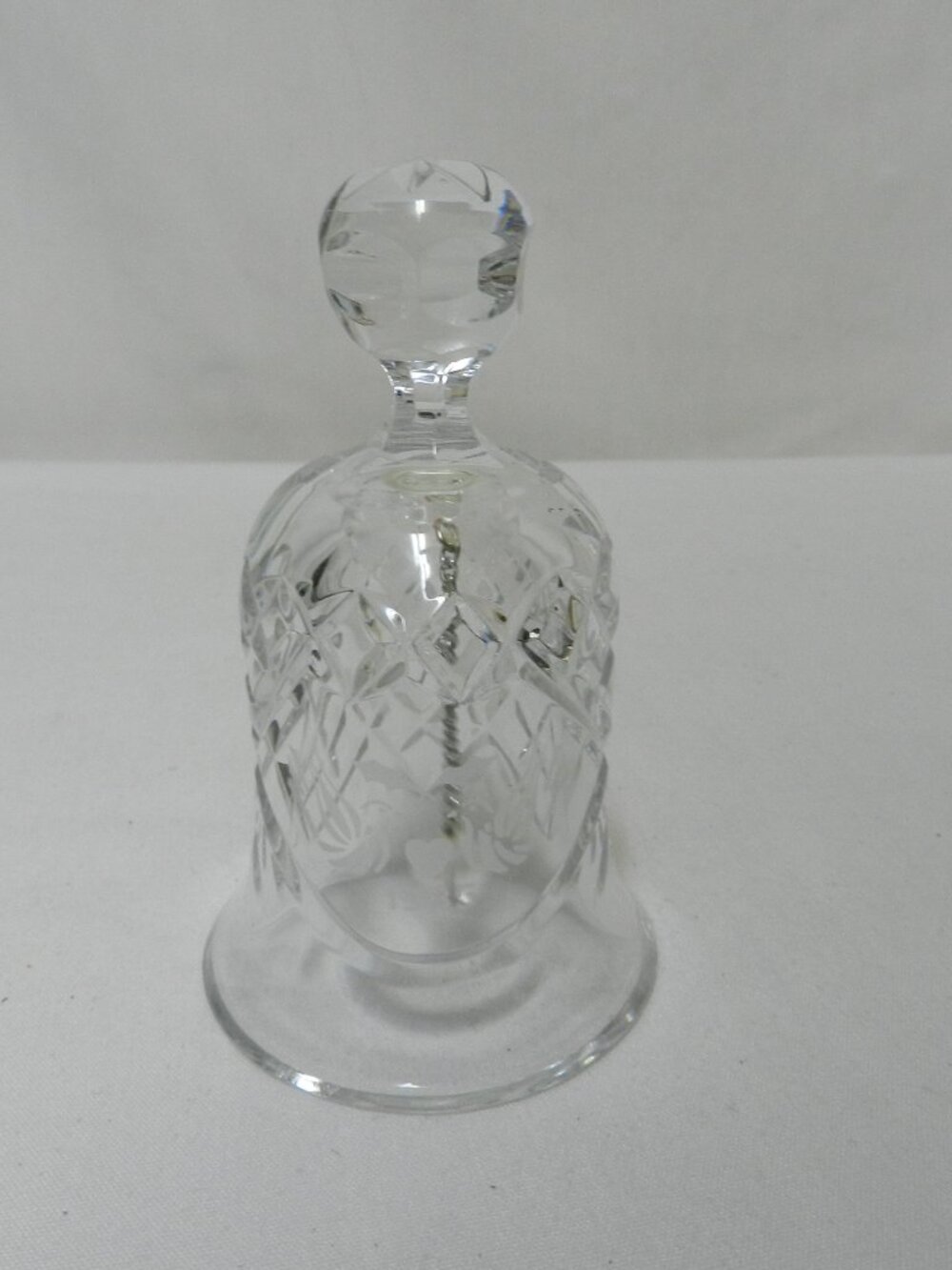 Waterford Vintage Christmas 1985 Crystal Bell Two Turtle Doves Signed Holidays